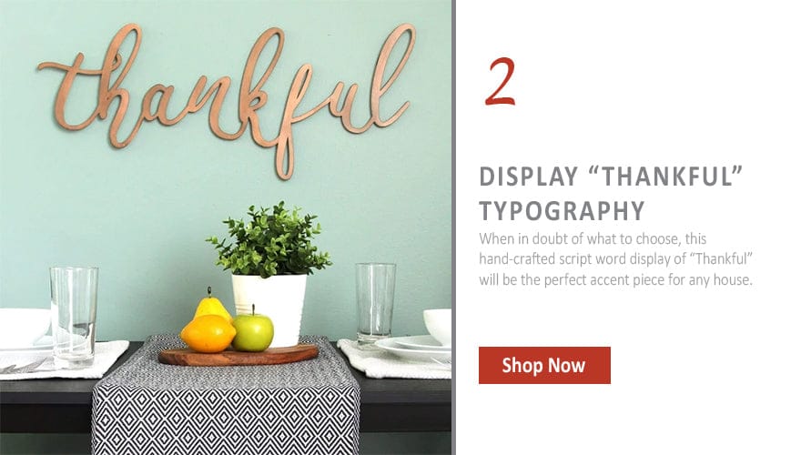 thankful Script Wall Decor