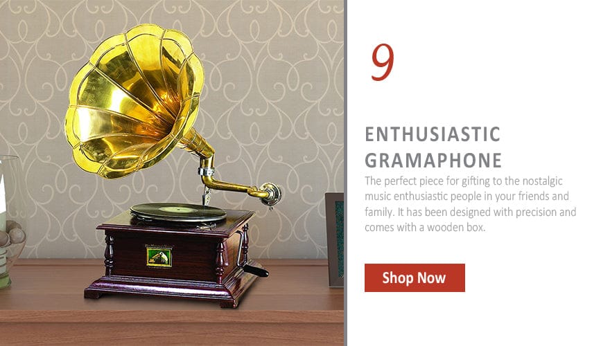 Decorative Metal Horn Gramophone