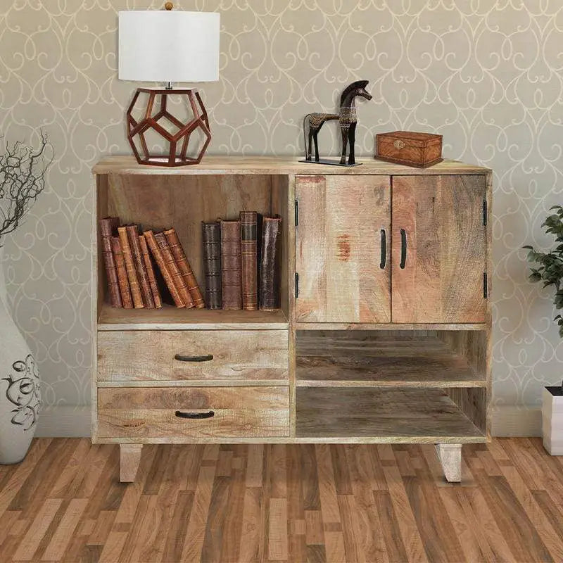 Farmhouse Style Mango Wood Display Unit