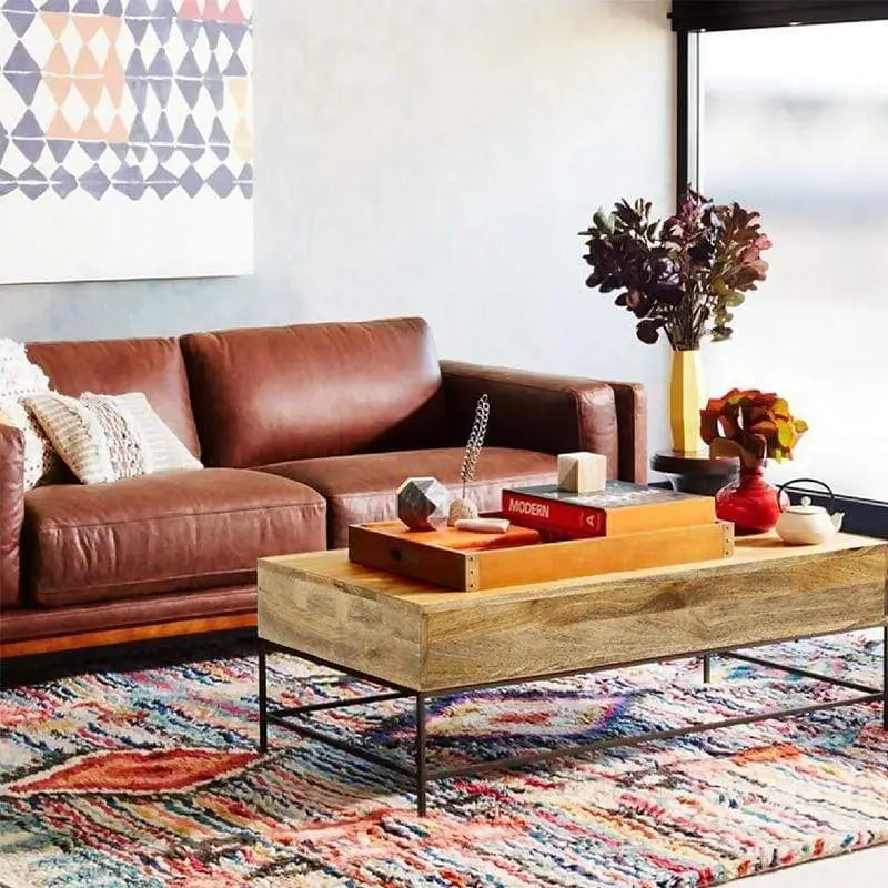 Mango Wood Coffee Table With 2 Drawers