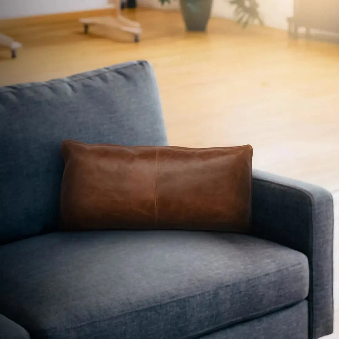 Leatherette Throw Pillow