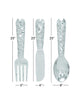 26169 Artistic Cutlery Wall Decor In Metal, Set of Three, Silver-Benzara Wall Decor The Urban Port 