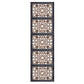 Rectangular Wall Panel with Intricate Floral Carvings Burnt Black The Urban Port 32661