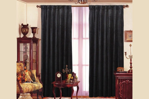 Black Velvet window theater curtain drape