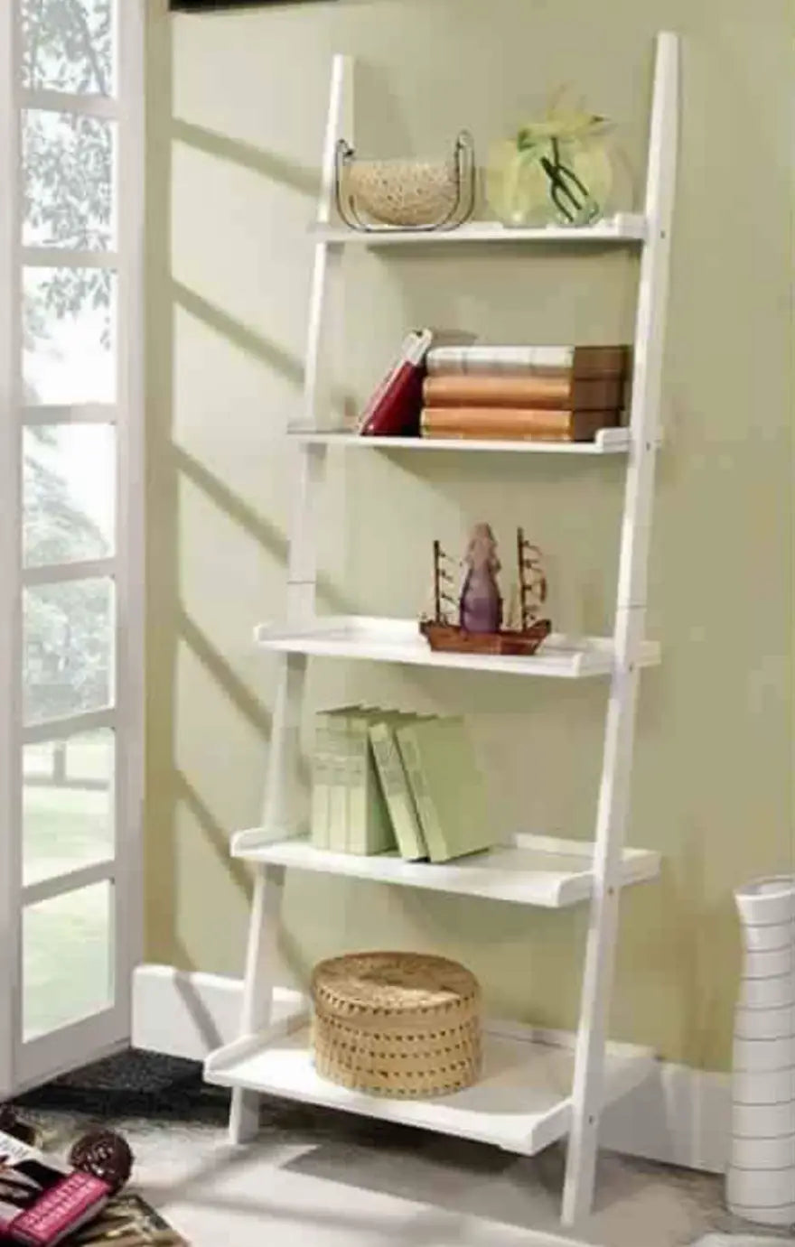 Stylized Contemporary 5-Tier Ladder Shelf