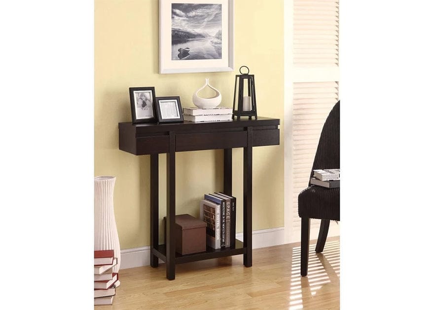 Contemporary Console Table With Lower Shelf