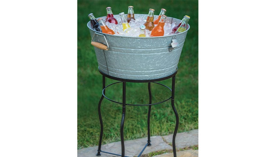 Galvanized Beverage Tub With Handles