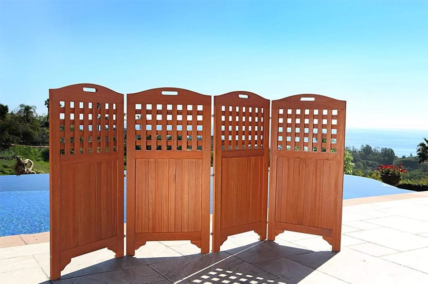 Outdoor Acacia Privacy Screen