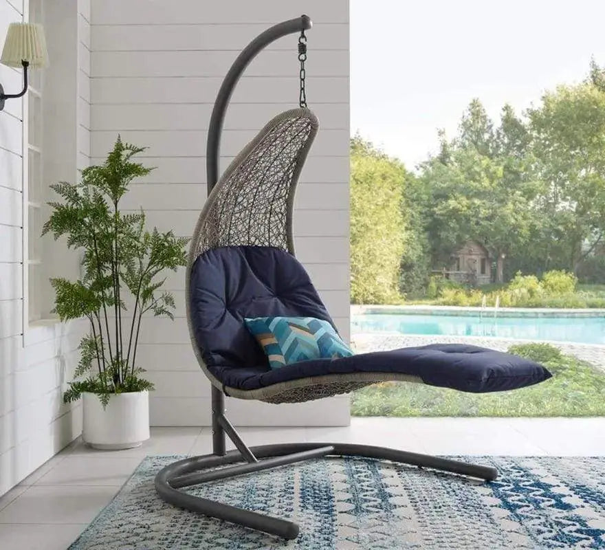 Landscape Hanging Chaise Lounge Outdoor Patio Swing Chair