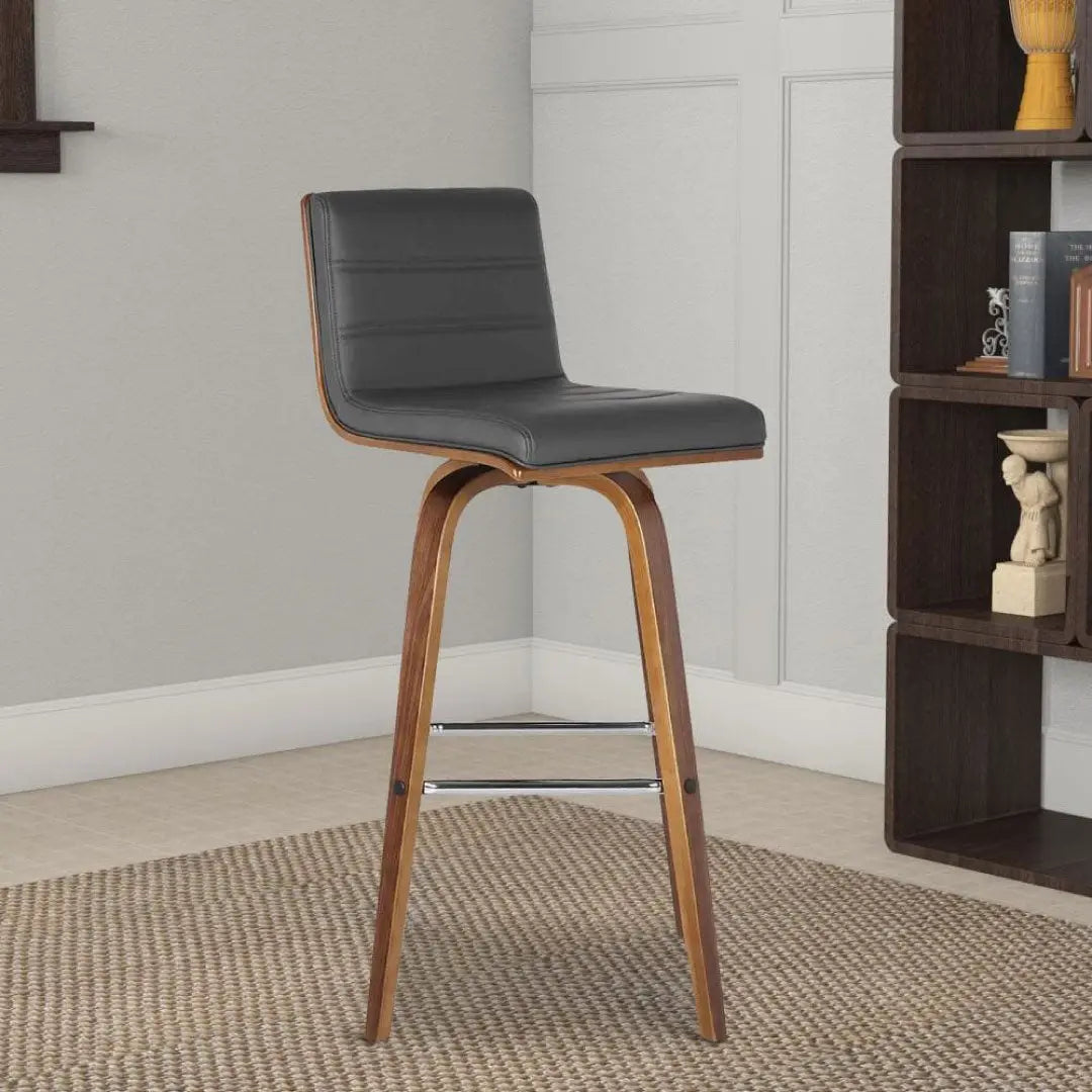 26 Inch Faux Leather Counter Height Barstool