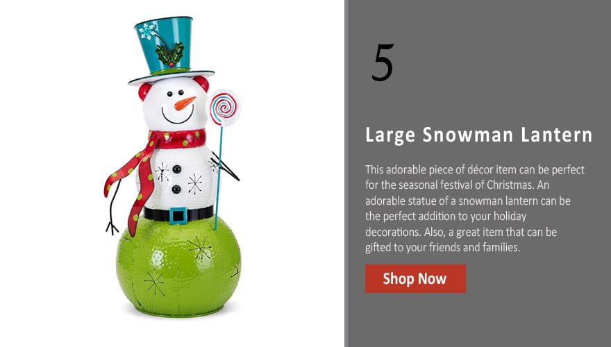 Whimsy Christmas Large Snowman Lantern