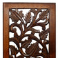 Mango Wood Wall Panel Hand Crafted with Leaves and Scroll Work Motif Brown - BM80949 BM80949