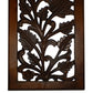 Mango Wood Wall Panel Hand Crafted with Leaves and Scroll Work Motif Brown - BM80949 BM80949