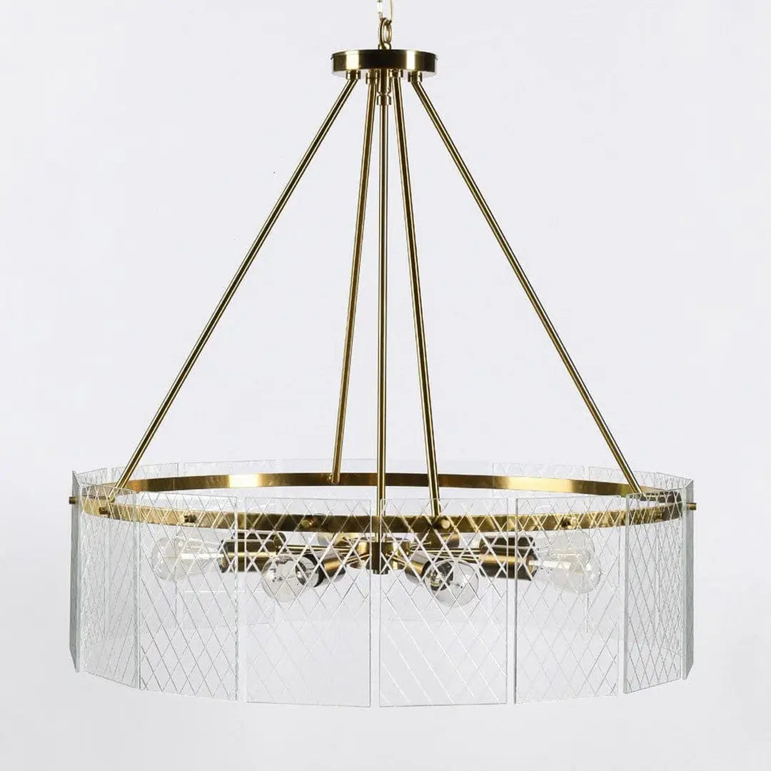 32 Inch Round 8 Light Chandelier