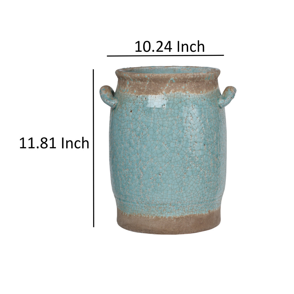 Pale Beautiful Ceramic Vase In Blue By Casagear Home ABH-1340