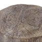 Cement Tree Stump Stool in Round Shape Small Brown By Casagear Home ABH-1412