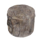 Cement Tree Stump Stool in Round Shape Small Brown By Casagear Home ABH-1412