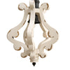 Maci 21 Inch French Country Chic Pendant Chandelier Distressed White Mango Wood The Urban Port BM147075