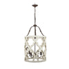 Joliette 4-Light Wood Chandelier White By Casagear Home ABH-40116