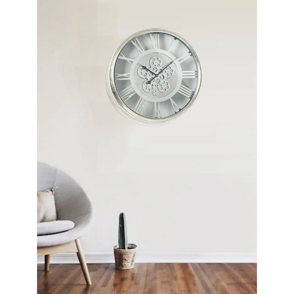 Minimalist Sleek Clock, Metallic Gray By Casagear Home