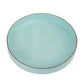 Beautiful Mimosa Round Tray Powder Blue By Casagear Home ABH-42537-TURQ