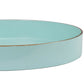 Beautiful Mimosa Round Tray Powder Blue By Casagear Home ABH-42537-TURQ