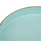 Beautiful Mimosa Round Tray Powder Blue By Casagear Home ABH-42537-TURQ