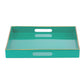 Mimosa Square Tray With Cutout Handles Green By Casagear Home ABH-42541