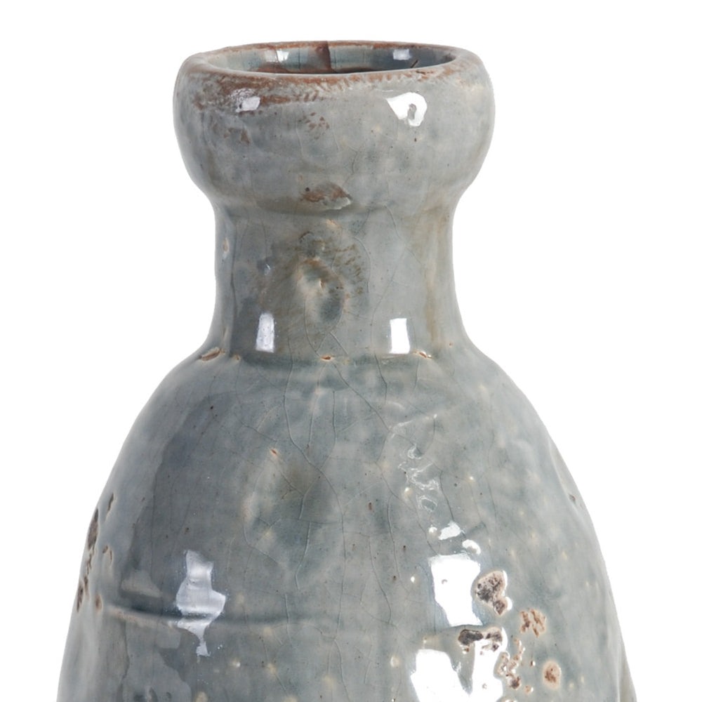 Polished Ceramic Vase Gray By Casagear Home ABH-69423