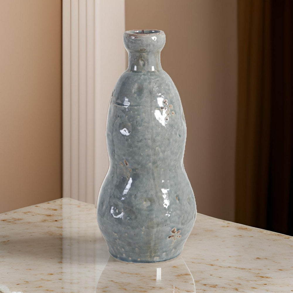 Polished Ceramic Vase, Gray By Casagear Home