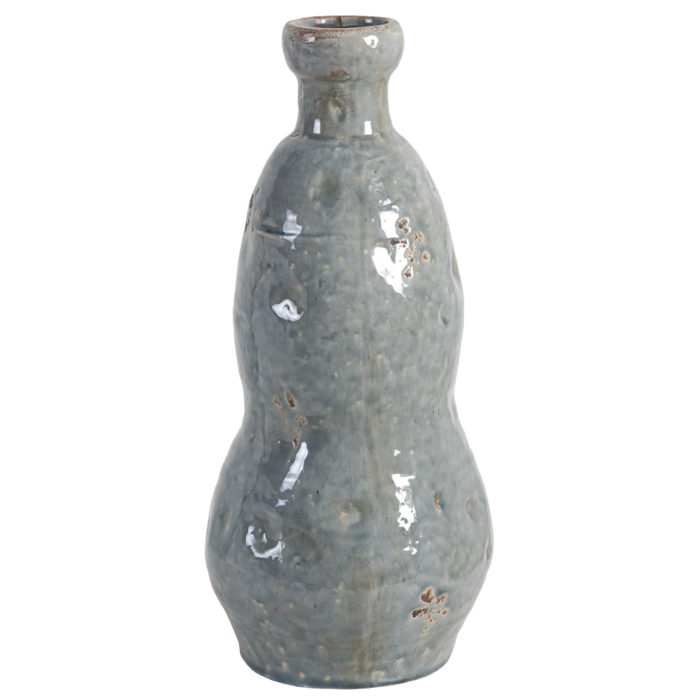 Polished Ceramic Vase Gray By Casagear Home ABH-69423