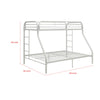 Tritan Twin XL/Queen Bunk Bed White By Casagear Home AMF-02052WH