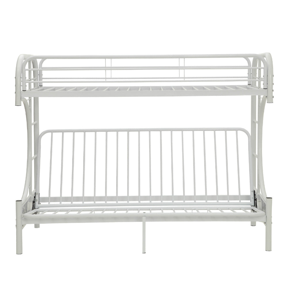 Eclipse Twin XL/Queen/Futon Bunk Bed White By Casagear Home AMF-02093WH