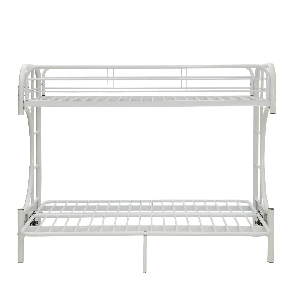 Eclipse Twin XL/Queen/Futon Bunk Bed White By Casagear Home AMF-02093WH