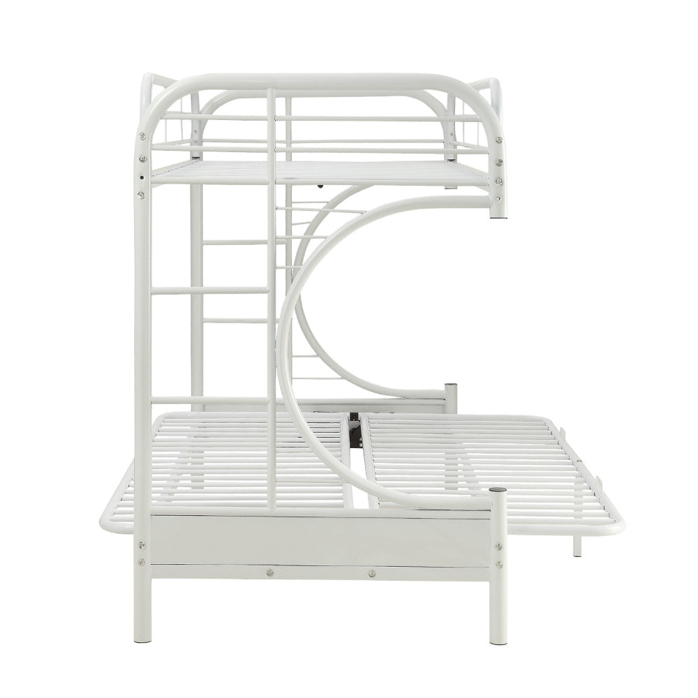 Eclipse Twin XL/Queen/Futon Bunk Bed White By Casagear Home AMF-02093WH