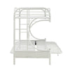 Eclipse Twin XL/Queen/Futon Bunk Bed White By Casagear Home AMF-02093WH