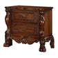 Wooden Night Stand with Two Drawer In Traditional Style Brown AMF-12143