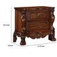 Wooden Night Stand with Two Drawer In Traditional Style Brown AMF-12143