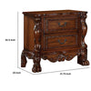 Wooden Night Stand with Two Drawer In Traditional Style Brown AMF-12143