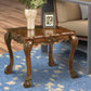 Wooden End Table In Traditional Style , Cherry Oak Brown