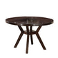 Round Wooden Dining Table Espresso Brown By Casagear Home AMF-16250