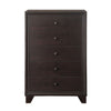 Wooden Chest with 5 Spacious Drawers Espresso Brown AMF-19576