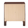 Wooden Nightstand with Two Storage Drawers Cherry Brown AMF-20403