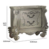 Two Drawers Wooden Nightstand with Carved Details Bone White AMF-21133