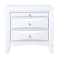 Contemporary 3 Drawer Wood Nightstand By Ireland White AMF-21704