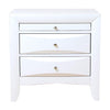 Contemporary 3 Drawer Wood Nightstand By Ireland White AMF-21704