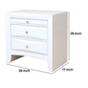 Contemporary 3 Drawer Wood Nightstand By Ireland White AMF-21704