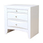 Contemporary 3 Drawer Wood Nightstand By Ireland White AMF-21704