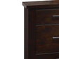 Wooden Nightstand with Two Drawers Mahogany Brown AMF-23373