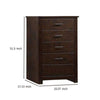 Wooden Chest with Five Drawers Mahogany Brown By Casagear Home AMF-23376